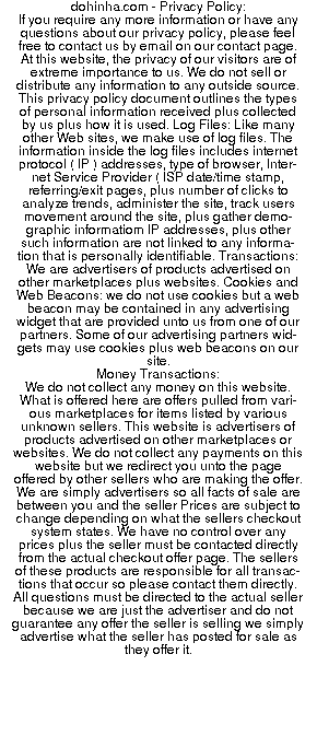 dohinha privacy
