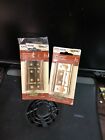0040467 Gate House Brass Hinges Interior Flag New Old Stock Lot