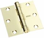 S081-060 081060 National Hardware Stanley Square Corner Residential Hinge In Bright Brass