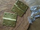 1040-030 Baldwin Hardware Pairs Mortise Door Hinges Polished Brass Square Corner