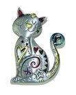 10991 Spoontiques Smiling Cat Kitten Pewter Pin With Color 758606300399