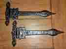1283118 Iron 2 French Country Door Strap Hinge Spear Tip Forged 9 Rustic Primitive