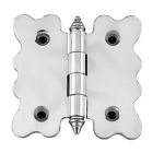 14445 The Renovators Supply Chrome Brass Cabinet Hinge Steeple 096962352530