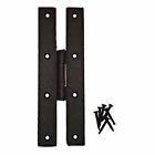 15977 The Renovators Supply Black Iron Flush Door Hinge 096962363260