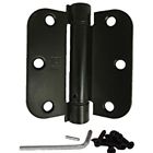 17511752 Matte Black Inch Spring Door Hinges Radius Corner 798550187011