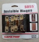 204c-us4 Soss One Pair Invisible Hinges Satin Brass