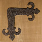 248732 Signature Hardware Fleur De Lis Dummy Corner Door Strap Large
