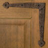 248747 Signature Hardware Spear Point Dummy Corner Door Strap Small Bronze