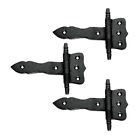 25740 The Renovators Supply Black Wrought Iron Strap Hinges 096962414979