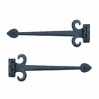 15-1-2 25801 The Renovators Supply Wrought Iron Strap Hinge Fleur 096962423827