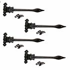 25802 The Renovators Supply Strap Hinges Black Wrought Iron 096962417291
