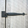 916434-l 296266 Signature Hardware Spear Point Iron Strap Hinge Black 781889525777