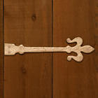325324 Signature Hardware Small Fleur De Lis Dummy Strap Hinge In