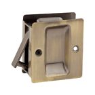 332 5cp Kwikset Pass Pocket Door Latch Antique Brass 042049003314