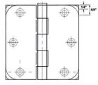 3514-2bb-orb-12 Gliderite Hardware Ball Bearing Door Hinge Set Of