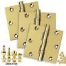 3535bbus3-3 Homebuilders Hardware Door Hinges Solid Brass Ball Bearing Polished With
