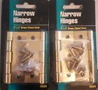 35534 Ultra Hardware Products Lot Of Brass Plated Narrow Hinges No