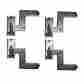 35922 The Renovators Supply 2 Pairs Shutter Hinges Wrought Iron 6 H X 1 W 096962419110