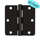 37595 - 50 Pack Cosmas Flat Black Door Hinge