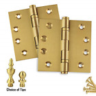 4040bbus4-hbh Homebuilders Hardware Door Hinges Extruded Solid Brass Ball 696576195587
