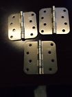 4058-2bb-sn Gliderite Hardware Three Satin Nickel Ball Bearing Door Hinges Radius