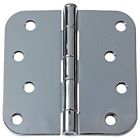 4058-pc-12 Gliderite Hardware Inch Steel Door Hinges Radius Chrome 849376009404