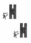 45737 The Renovators Supply Cabinet Hinge Black Iron Flush 096962423483