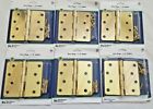 52-0726 Cosmas Six Polished Brass Door Hinges With Radius Corners