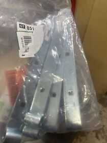 851921 5pk Hardware Essentials Steel Zinc Plated 12inch Long Farm Gate Hinge Strap