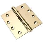 70301-2127 Hickory Hardware Solid Brass Square Corner Door Hinge Polished