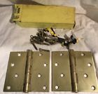 714us4 Stanley Brand New Pair Satin Brass Plated Butt Hinges Mounting