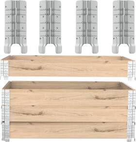 4pcs-8in 8 X 0.5 Inch Raised Garden Bed Corner Brackets Pcs - Pallet Collar Hinges -stackable