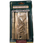 86240 Tuff Stuff Polished Brass Plated Hinges With Screws Pair
