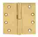 92118 The Renovators Supply 4 Square Door Hinge Lift Off Left Bright Solid Brass 096962402228