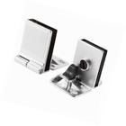 A13062600ux0281 Uxcell Glass Door Hinges Hardware Thickness Silver Tone 700724195890
