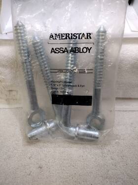 169x-r Abloy Screw Hook And Eye Hinge-ameristar Assa Maxima Colonial 5/8 Inch X5