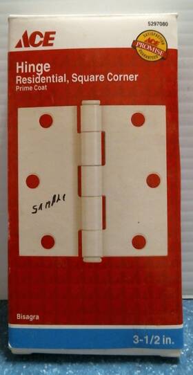 5297080 Ace 14230 3-1/2 Inch Hinges Residential Square Corner 2 Pk. Fs