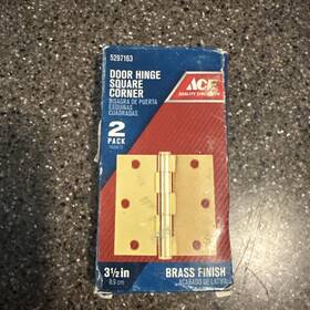 5297163 Ace 14236 3-1/2 Inch Residential Hinge Square Corner 2pk Brass Free Shipping