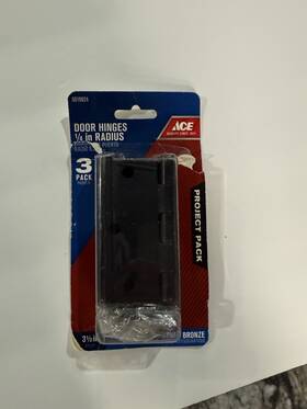 5019924 Ace Door Hinges 1/4 Inch Radius 3-1/2 Oil Rubbed Bronze #5019924 3 Pack