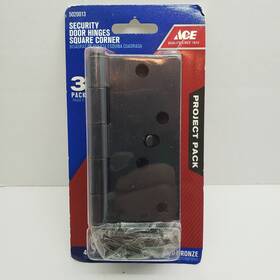 5020013 Ace Security Door Hinges Square Corner 4 Inch Oil Rubbed Bronze #5020013 3 Pack