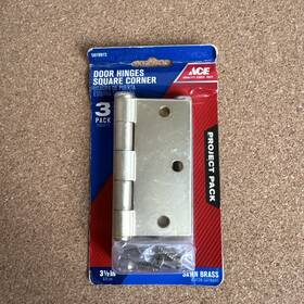 5021652 Ace Three 3 Pack Square Corner Security Door Hinges Black 4 Inch