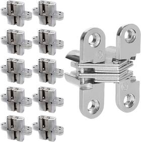 Aconnet 313102028026 10 Packs Hidden Door Hinges Pack Concealed Cross Hinge Invisible 180 Degree H