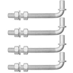Clfp-gh-jb-p01 Adlmpw Pack Of 4 6 Inch Jbolt Chain Link Fence Gate Hinge Galvanized Steel Post H