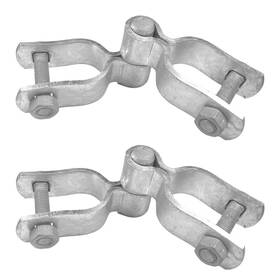 Clfp-gphk-p01 Adlmpw Pack Of 2 1-5/8 Inch X Chain Link Fence Gate Post Hinge Kit Galvanized