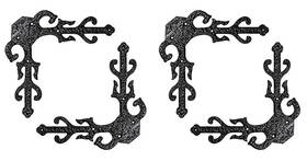 Adonai Hardware 742779001054 Gozan Decorative Heavy Duty Antique Cast Iron Dummy Corner Door Strap False O
