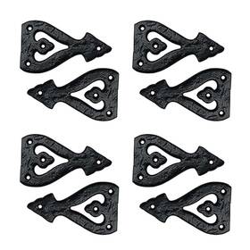 Ah-4-all-hng-030-al-fls Adonai Hardware Are Alleluia Antique Aluminium False Or Faux Dummy Hinges Front 4 Inch X 8 P