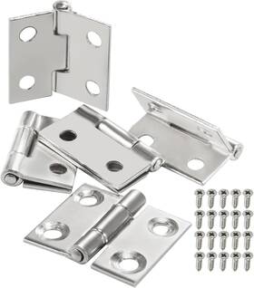 Gwu-hinge1 Adyoney 20pcs Stainless Steel Flat Hinges 1 Inch Door And Window Hinge Mini Boxes