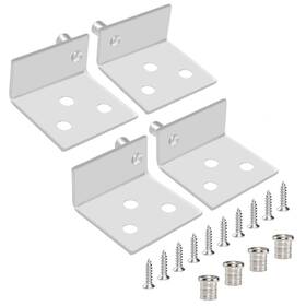 Aifeier Et B0cdl25rnx 2 Sets Pivot Hinges Stainless Steel Silver Heavy Duty Concealed