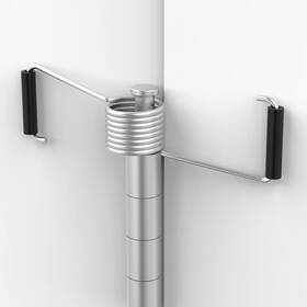 Spring-door-closer-silver-5p Aifeier Et 5 Pcs Butterfly Spring Door Closer Self-closing Stainless Steel Spri
