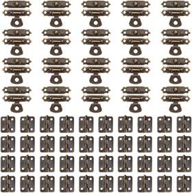 Ajew-gf0005-98-fba 445035588520 Gorgecraft 40 Sets Antique Mini Hinges With 20 Set Retro Hasps Latch And 240pcs